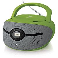 Аудиомагнитола BBK BX195U зеленый/серый 2Вт/CD/CDRW/MP3/FM(dig)/USB
