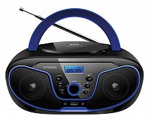 Аудиомагнитола Hyundai H-PCD160 черный/синий 4Вт/CD/CDRW/MP3/FM(dig)/USB