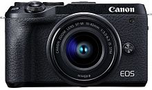 Фотоаппарат Canon EOS M6 Mark II черный 32.5Mpix 3" 4K WiFi 15-45 IS STM + EVF LP-E17 (с объективом)