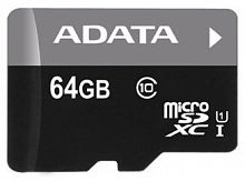 Флеш карта microSDHC 64Gb Class10 A-Data AUSDX64GUICL10-RA1 w/o adapter
