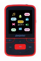 Плеер Hi-Fi Flash Digma T4 8Gb черный/красный/1.5"/FM/microSDHC/clip