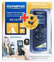 Диктофон Цифровой Olympus VN-541PC + E39 Earphones 4Gb черный