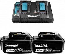 Батарея аккумуляторная Makita BL1850B 18В 5Ач Li-Ion (З/У в компл.) (191L75-3)