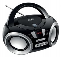 Аудиомагнитола Hyundai H-PCD100 черный/серебристый 4Вт/CD/CDRW/MP3/FM(dig)/USB