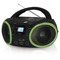 Аудиомагнитола BBK BX150BT черный/зеленый 4Вт/CD/CDRW/MP3/FM(dig)/USB/BT