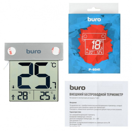 Термометр Buro P-6041 серебристый фото 2